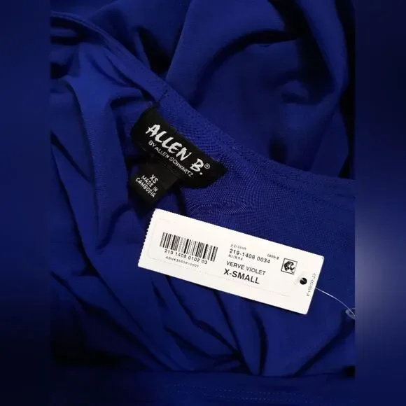 Allen B. by Allen Schwartz Verve Violet Ruched Front Midi Dress - Picture 4 of 5